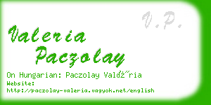 valeria paczolay business card